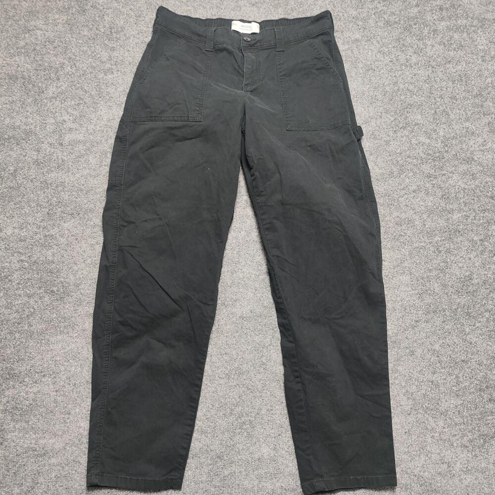 Hollister Carpenter Pants Womens 10L Black Low Rise Taper Baggy Twill Workwear